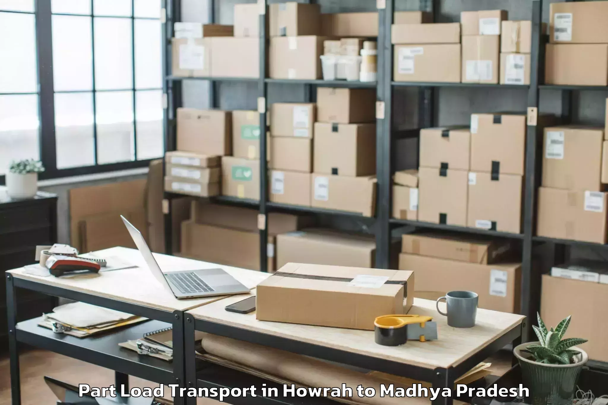 Book Howrah to Sardarpur Part Load Transport Online